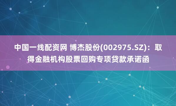 中国一线配资网 博杰股份(002975.SZ)：取得金融机构股票回购专项贷款承诺函